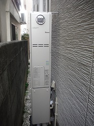 施工事例：リンナイスリム型ガス暖房付き給湯器エコジョーズRUFH